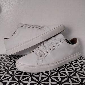 THURSDAY White Leather Low-Tops